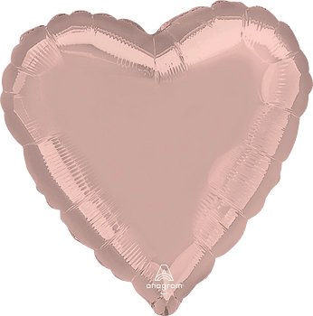 18" Metallic Pearl Pink Heart